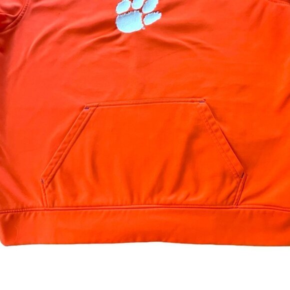Clemson Tigers Orange Unisex Hoodie Sweatshirt White Paw Logo Front Pocket Sz M - Picture 9 of 11